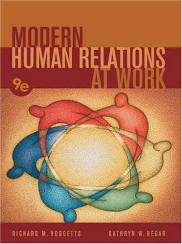 Beispielbild fr Modern Human Relations at Work zum Verkauf von HPB-Red