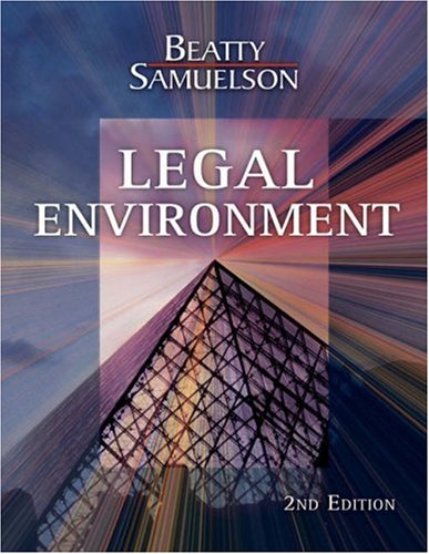 Beispielbild fr Legal Environment zum Verkauf von Better World Books