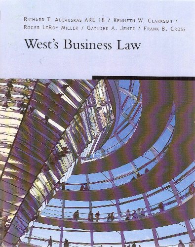 West's Business Law Custom Edition (9780324213102) by Richard T Alcauskas