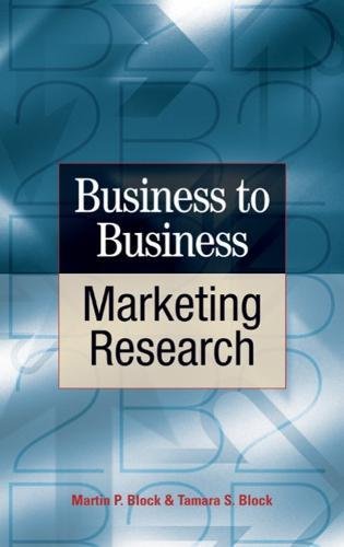 Beispielbild fr Business to Business Marketing Research zum Verkauf von Better World Books