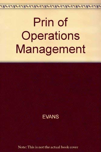 Prin of Operations Management (9780324222760) by Unknown Author