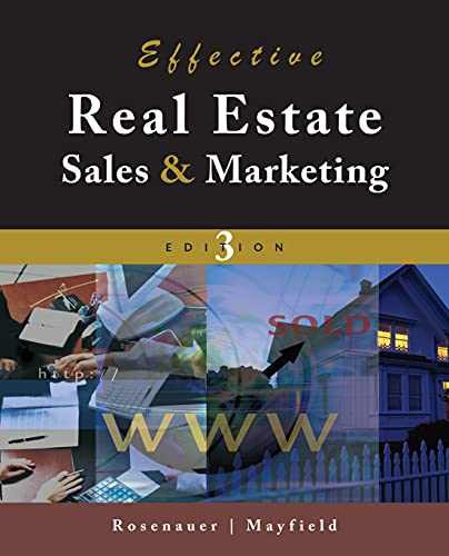 Imagen de archivo de Effective Real Estate Sales and Marketing a la venta por ThriftBooks-Dallas