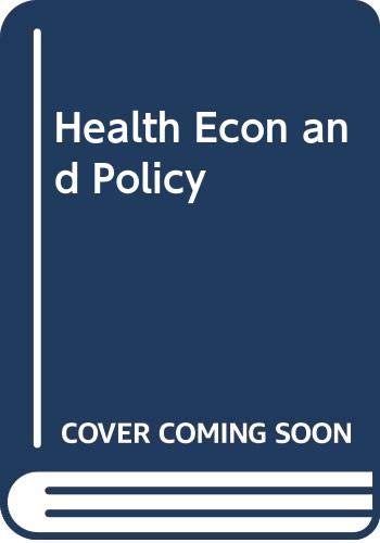 Imagen de archivo de Health Econ and Policy a la venta por HPB-Red