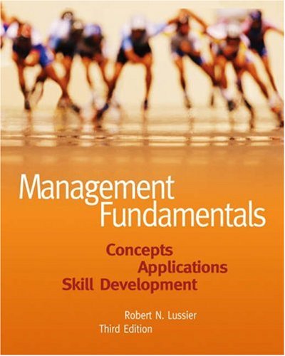 Beispielbild fr Management Fundamentals- Concepts, Applications and Skill Development, 3rd Edition W/ Infotrac zum Verkauf von a2zbooks