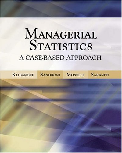 Imagen de archivo de Managerial Statistics: A Case-Based Approach (with CD-ROM and Harvard Cases) a la venta por GoodwillNI
