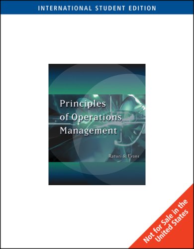 Imagen de archivo de Principles of Operation Management: With Infotrac a la venta por Phatpocket Limited