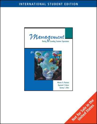 Management: Meeting and Exceeding Customer Expectations, International Student Edition Plus Infotrac (9780324227154) by Attner, Allen; PLUNKETT