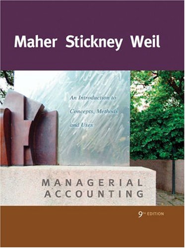 Imagen de archivo de Managerial Accounting : An Introduction to Concepts, Methods and Uses a la venta por Better World Books