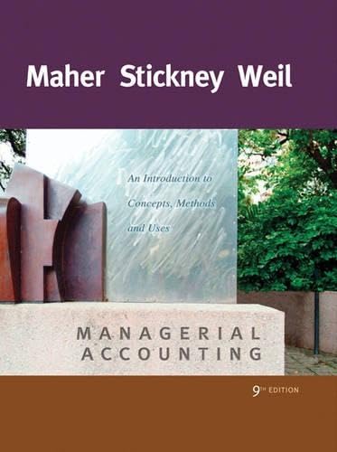 9780324227222: Managerial Accounting: An Introduction to Concepts, Methods and Uses (Available Titles CengageNOW)