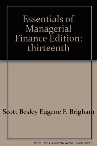 Stock image for Essentials of Managerial Finance for sale by ThriftBooks-Dallas