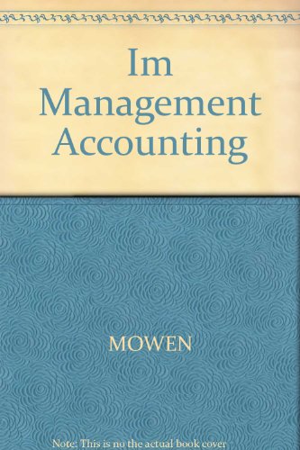 Beispielbild fr Im Management Accounting zum Verkauf von Better World Books