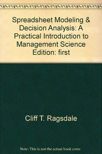 Imagen de archivo de Spreadsheet Modeling & Decision Analysis: A Practical Introduction to Management Science a la venta por Better World Books