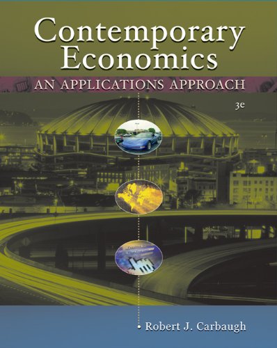 Beispielbild fr Contemporary Economics: An Applications Approach zum Verkauf von Idaho Youth Ranch Books