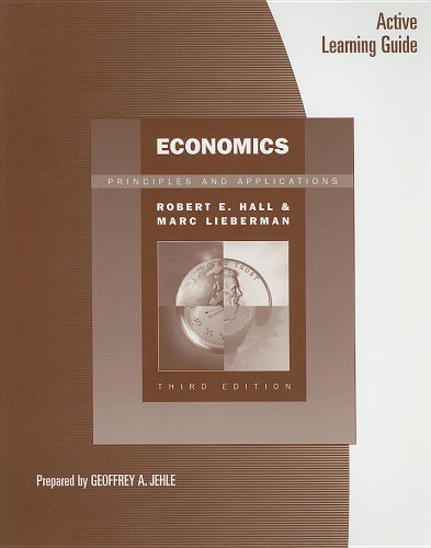 Beispielbild fr Active Learning Guide for Hall/Liebermans Economics: Principles and Applications, 4th zum Verkauf von HPB-Red