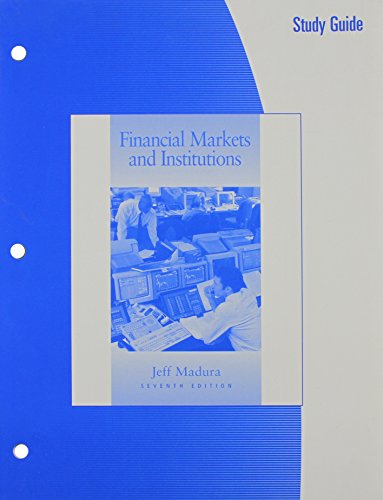 Beispielbild fr Study Guide for Madura's Financial Markets and Institutions, 7th zum Verkauf von Decluttr