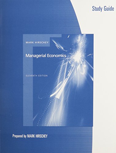 Imagen de archivo de Study Guide for Hirschey  s Managerial Economics, 11th a la venta por HPB-Red