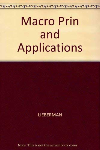 Macro Prin and Applications (9780324290653) by Robert Ernest Hall