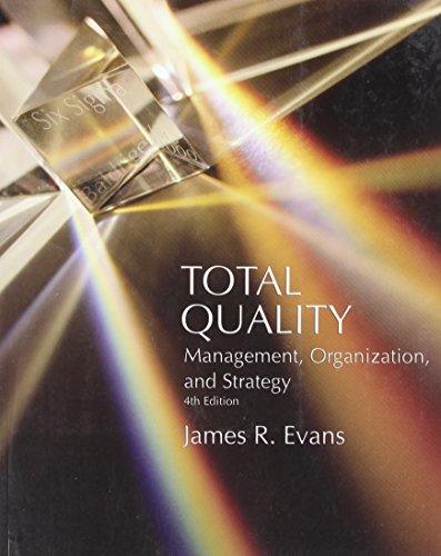 Stock image for Total Quality: Management, Organization and Strategy for sale by HPB-Red