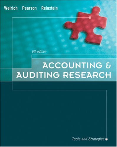 Stock image for Accounting & Auditing Research: Tools and Strategies (text only) - 9780324302240 - NEW for sale by Naymis Academic - EXPEDITED SHIPPING AVAILABLE