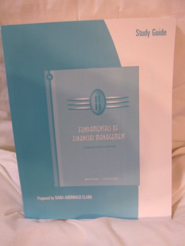 Imagen de archivo de Study Guide for Brigham/Houston's Fundamentals of Financial Management, Concise Edition, 5th a la venta por Wonder Book