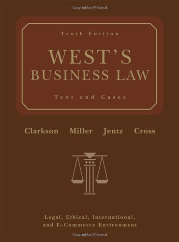 9780324303902: West's Business Law: Text and Cases
