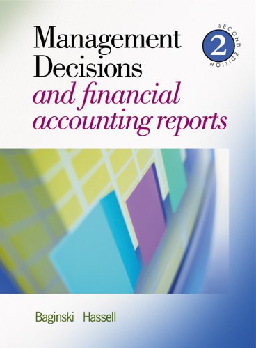 Imagen de archivo de Management Decisions and Financial Accounting Reports a la venta por HPB-Red