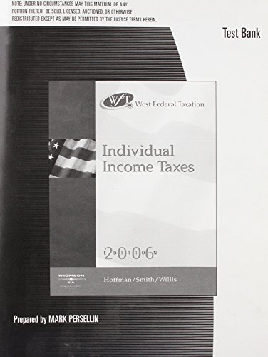 TB - Wft Indiv Income Taxes (9780324304787) by HOFFMAN
