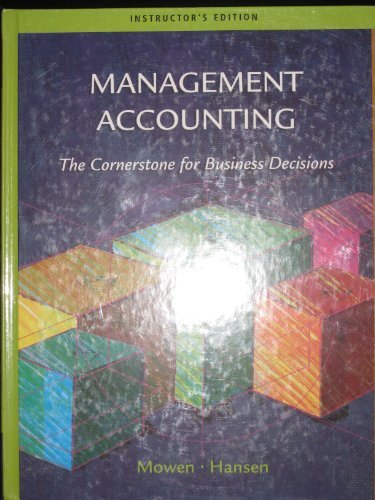 Imagen de archivo de IE Management Accounting a la venta por HPB-Red