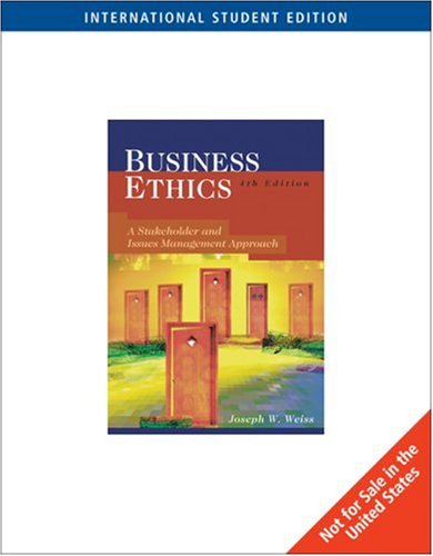 9780324306002: Business Ethics: Stakeholder and Issues Management Approach