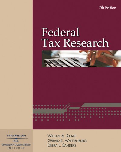 Beispielbild fr Federal Tax Research zum Verkauf von Cambridge Rare Books