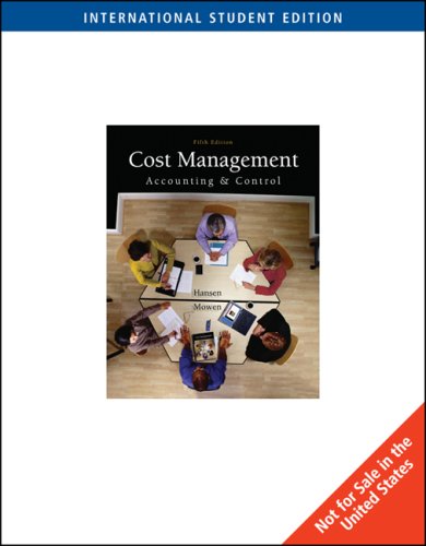 Imagen de archivo de Cost Management: Accounting and Control a la venta por dsmbooks
