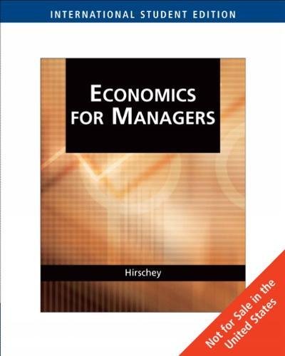 Managerial Economics (9780324311563) by Mark Hirschey