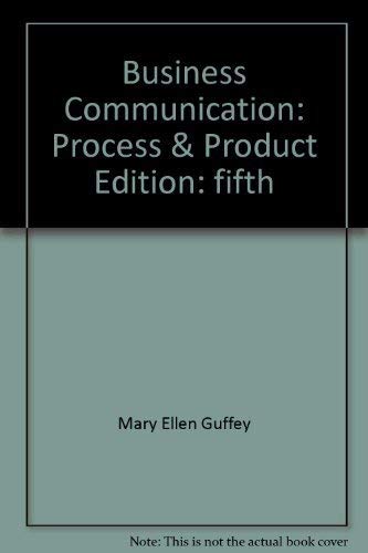 Beispielbild fr Business Communication : Process & Product zum Verkauf von a2zbooks