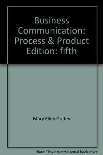 Imagen de archivo de Business Communication : Process & Product a la venta por HPB-Red