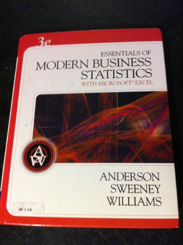 Stock image for Essentials of Modern Business Statistics: With Microsoft Excel [With CDROM] for sale by ThriftBooks-Atlanta