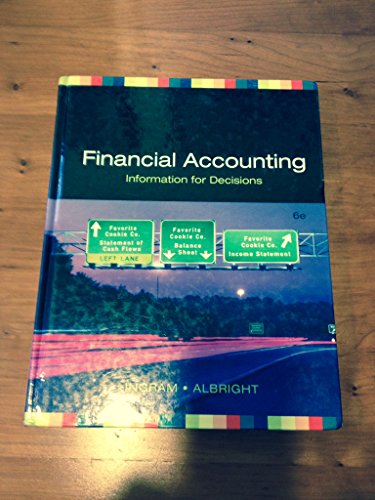 Imagen de archivo de Financial Accounting : Information for Decisions a la venta por Better World Books