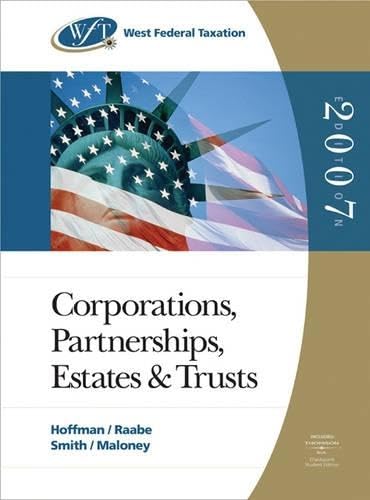 Stock-Bild f�r West Federal Taxation: Corporations, Partnerships, Estates, And Trusts Professional Version, 2007 With Ria Checkpoint And Turbo Tax Business