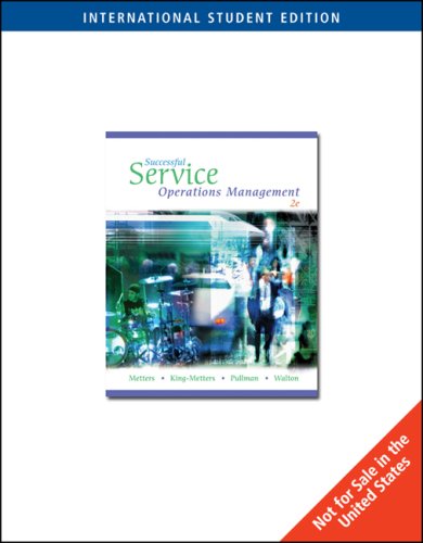 Imagen de archivo de Successful Service Operations Management: With Infotrac a la venta por Phatpocket Limited