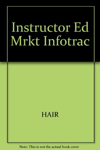 Instructor Ed Mrkt Infotrac (9780324317176) by HAIR; MCDANIEL; LAMB