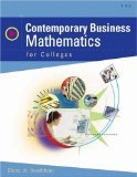 Beispielbild fr Contemporary Business Mathematics for Colleges zum Verkauf von Mispah books
