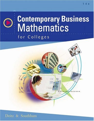 9780324318036: Contemporary Business Mathematics for Colleges (with CD-ROM)