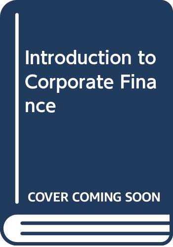 Stock image for Introduction to Corporate Finance for sale by ThriftBooks-Dallas