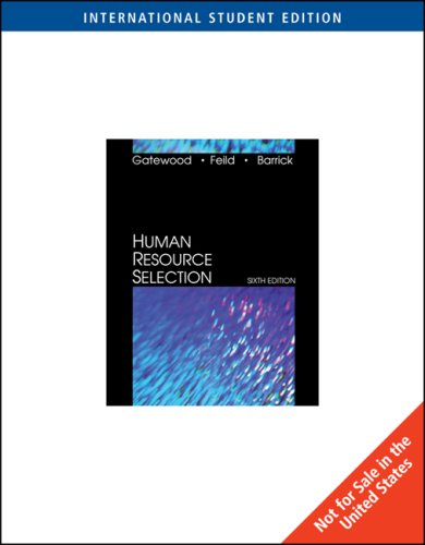 Imagen de archivo de Ise Human Resource Selection a la venta por Better World Books