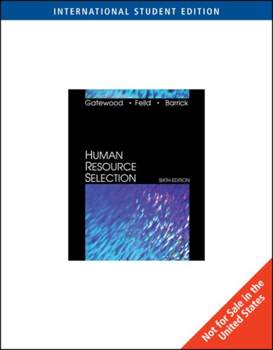 Stock image for Ise Human Resource Selection for sale by Better World Books