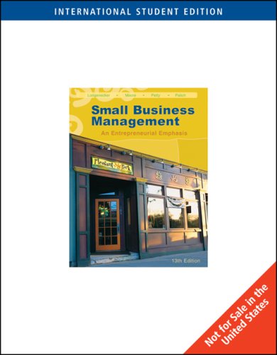 9780324323399: Small Business Management (13th, 06) by Longenecker, Justin G - Moore, Carlos W - Petty, J William - [Hardcover (2005)]