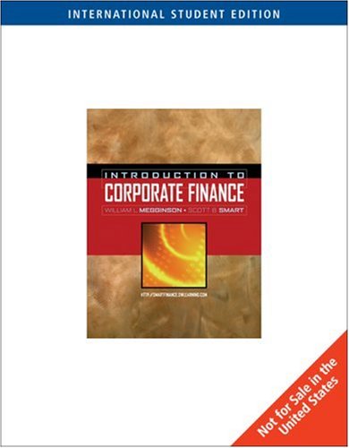 Beispielbild fr Introduction to Corporate Finance (Ise) zum Verkauf von Books Puddle