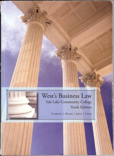 Stock image for West's Business Law (Salt Lake Community College: Special Edition) for sale by Jenson Books Inc