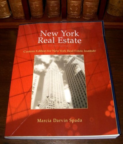 Imagen de archivo de New York Real Estate for Salespersons, 2007, Custom Edition for New York Real Estate Institute a la venta por Best and Fastest Books