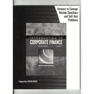 Stock image for Introduction to Corporate Finance (3303 FIN Business Finance) for sale by HPB-Red