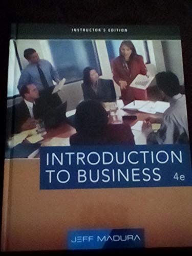 Imagen de archivo de Instructor's Edition Introduction to Buisness 4th Edition a la venta por ThriftBooks-Atlanta